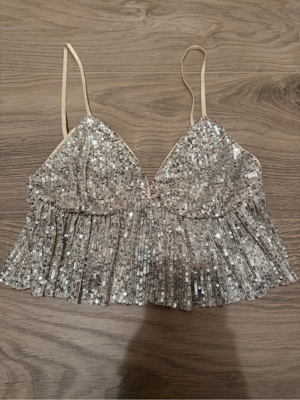 Sequin Crop Bralette Top